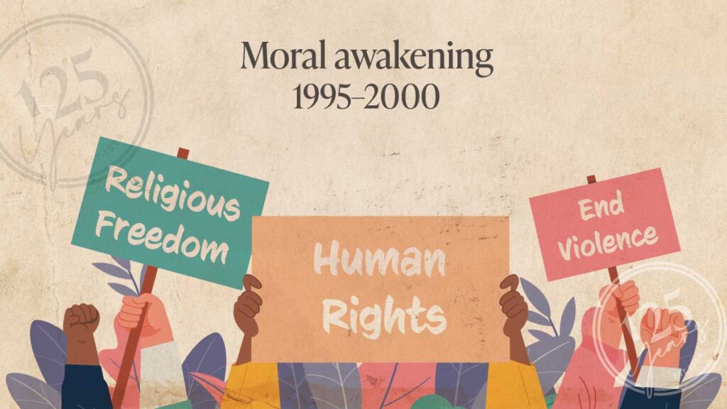 1995–2000: Moral awakening 