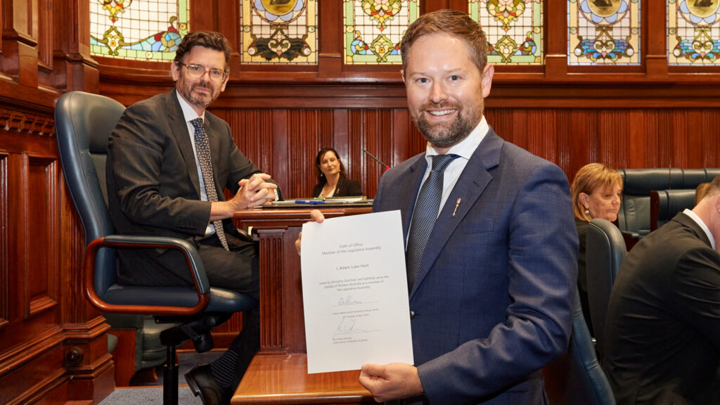 Faith-inspired politics: Adam Hort steps into WA Parliament with purpose